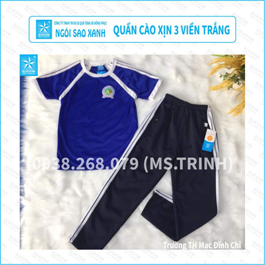 Quần cào 3 viền trắng - Tiểu học Mạc Đỉnh Chi